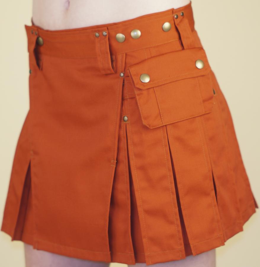 Rust MiniKilt w/Antique Brass Rivets