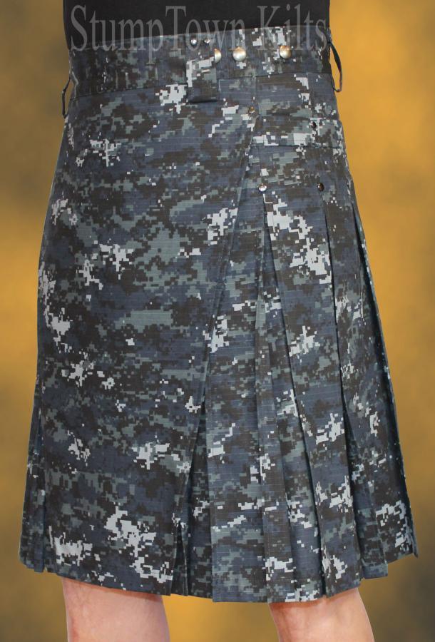 Men's Navy Cotton Ripstop Kilts