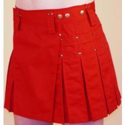 Red MiniKilt w/Antique Brass Rivets